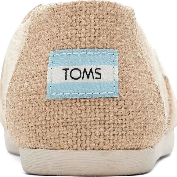 TOMS Shoes Women’s Alpargata Natural Burlap Jute  Slip On Sandals Size 9 NWT - Picture 5 of 8